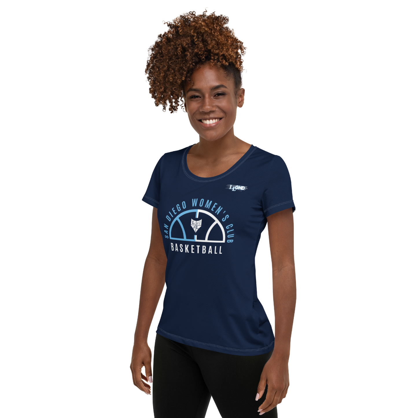 USD WCBB WOMEN'S ATHLETIC TEE (NAVY)