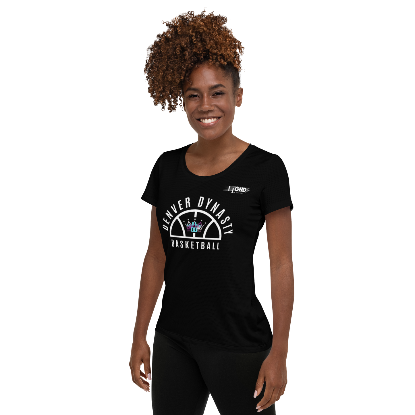 DYNASTY WOMEN'S ATHLETIC TEE (BLACK)
