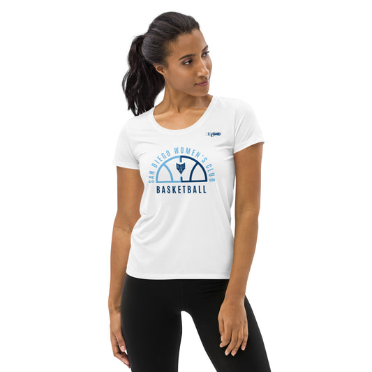 USD WCBB WOMEN'S ATHLETIC TEE (WHITE)