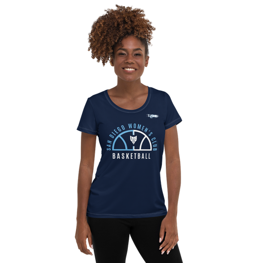 USD WCBB WOMEN'S ATHLETIC TEE (NAVY)