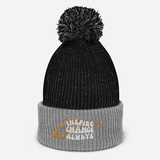 INSPIRE KNIT POM BEANIE